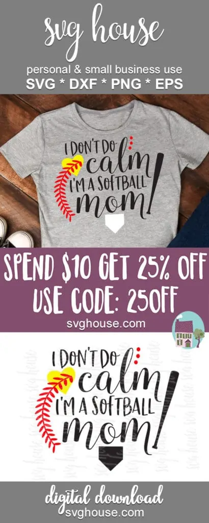 I Don't Do Calm I'm A Softball Mom SVG