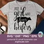 Just A Girl Who Loves Heifers SVG