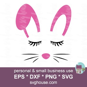 Download Bunny Face SVG Files - Digital Download For Silhouette And ...