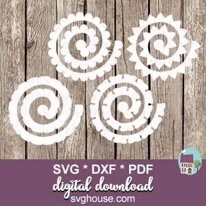 Rolled Paper Flowers SVG
