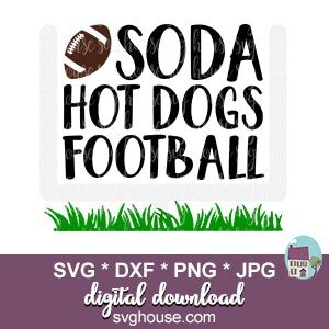 Soda Hot Dogs Football SVG
