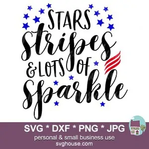 Stars Stripes And Lots Of Sparkle SVG