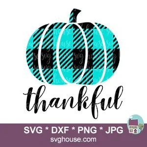 Thankful Buffalo Plaid Pumpkin SVG