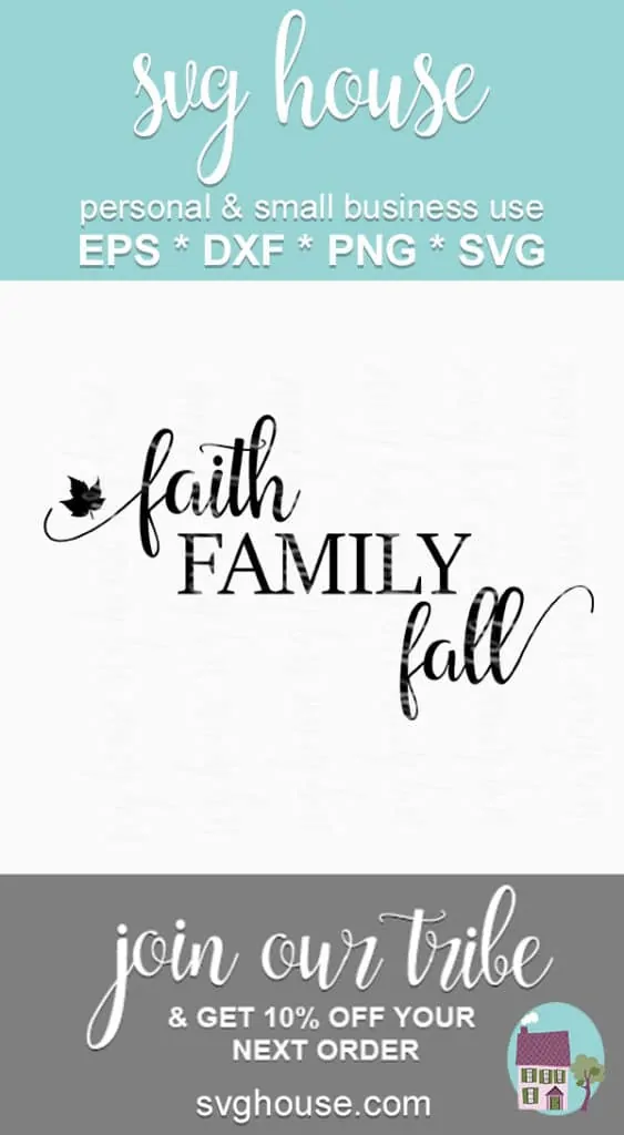 faith family fall svg