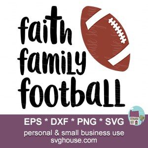 Faith Family Football SVG