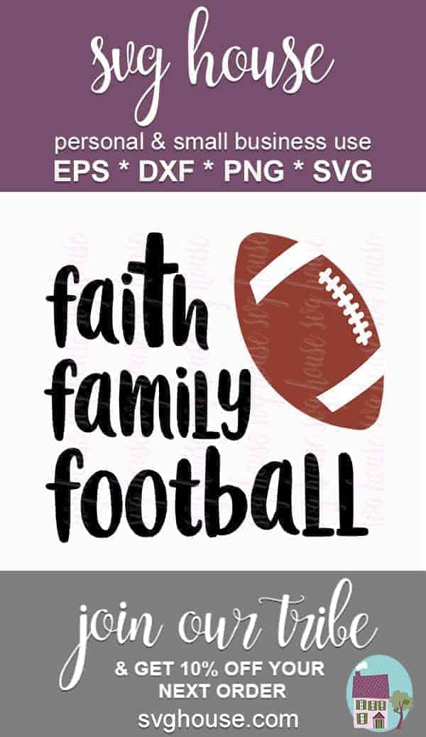 Faith Family Football SVG