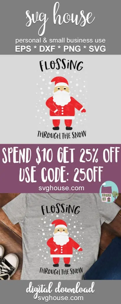 Flossing Through The Snow SVG
