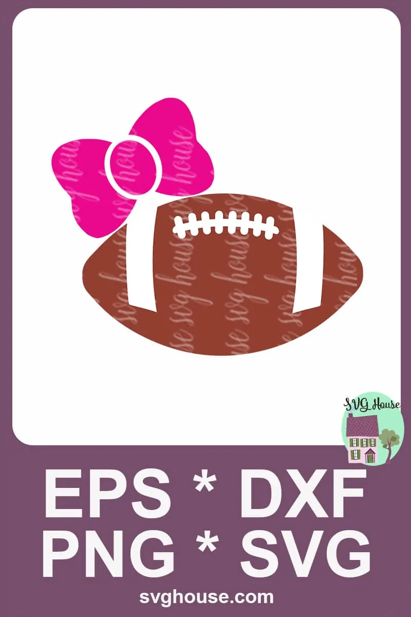 football and bow svg file