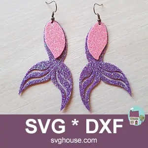 Mermaid Earrings SVG