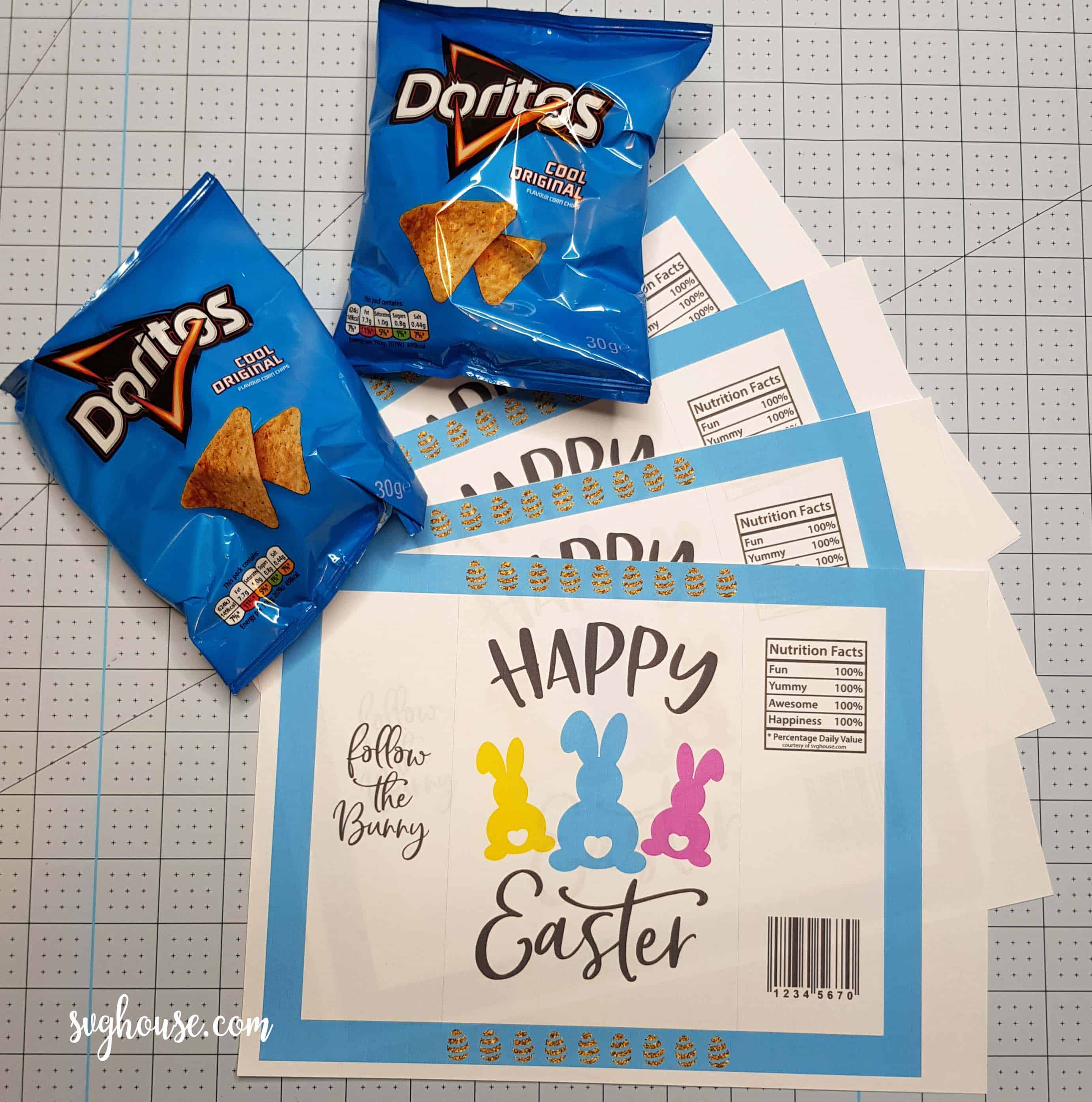 How To Make A Chip Bag With Free Template * SVG House Craft Tutorial