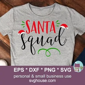 Santa Squad SVG Files For Cricut And Silhouette. Digital Download.